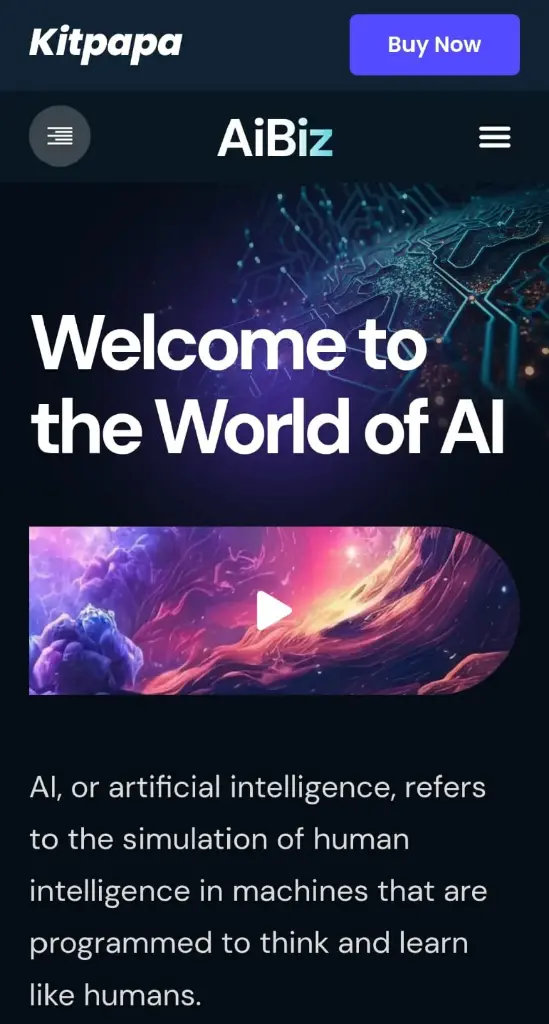 Technology and apps ai agency and startup website