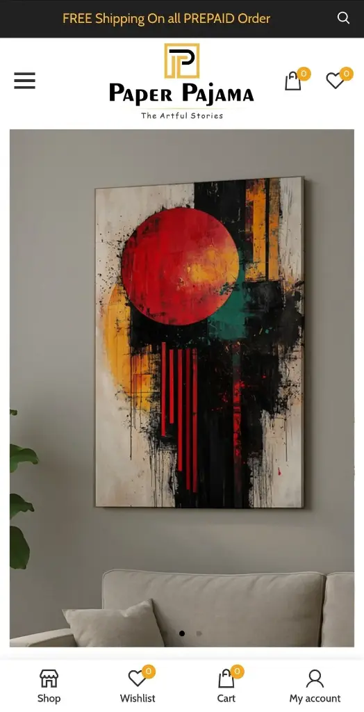 Paper pajama a painting selling website