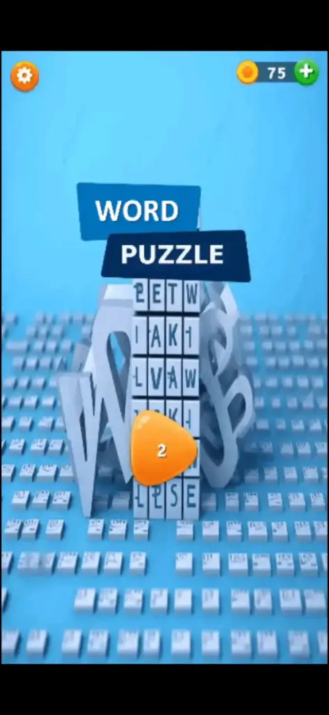 Word puzzle game application