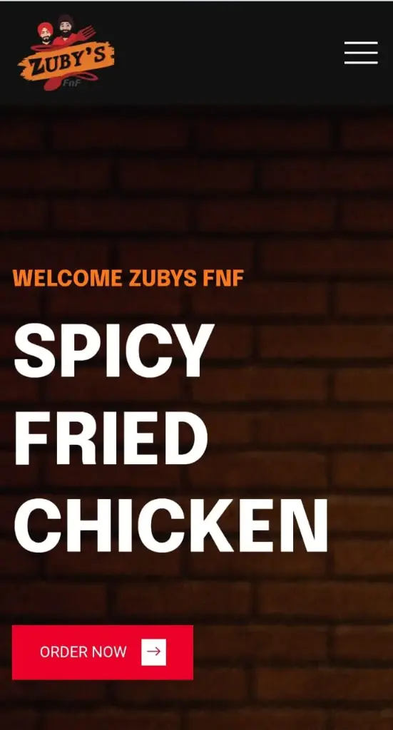 Zubys food website