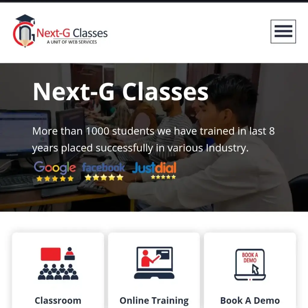 Next-G classes Educational webite