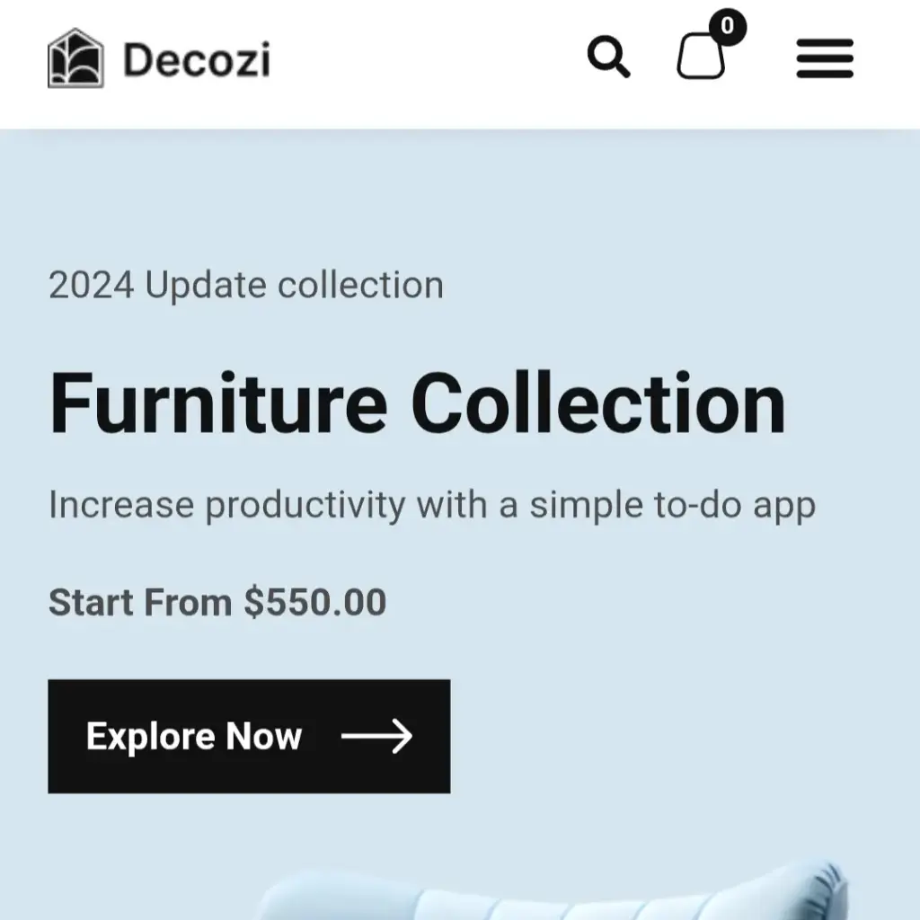 Decozi furniture website